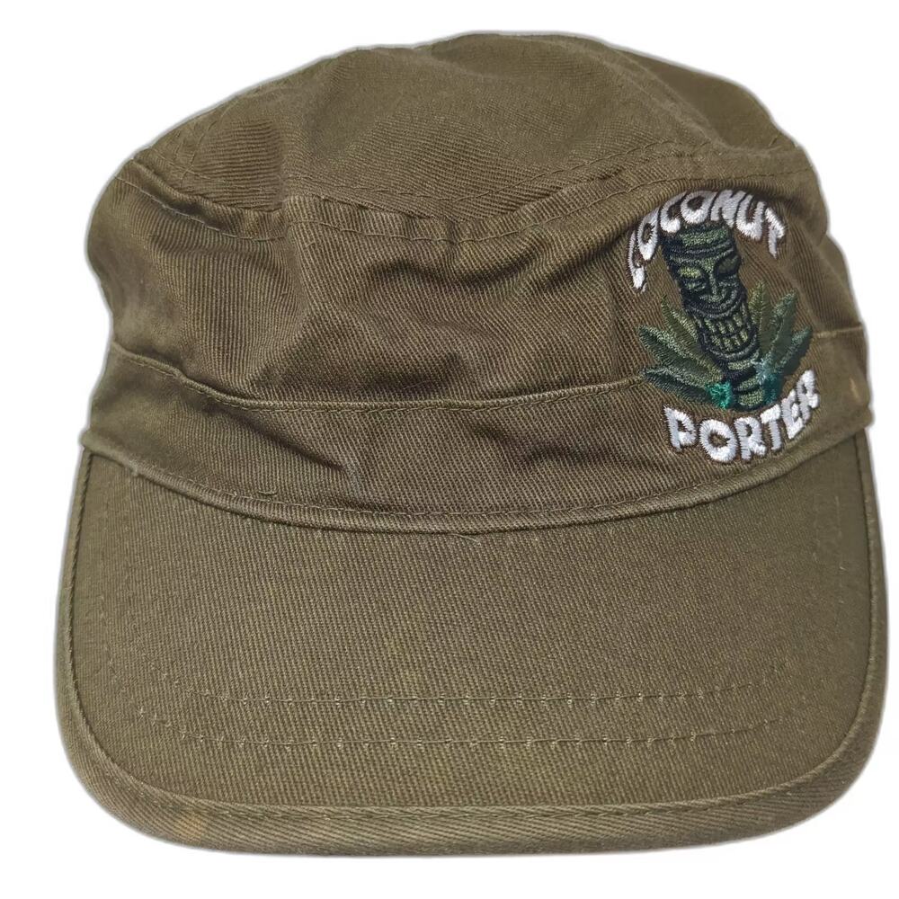 Brewery Branding Co. Army Cap Brown Hat OS Coconut Porter Strapback Embroidered